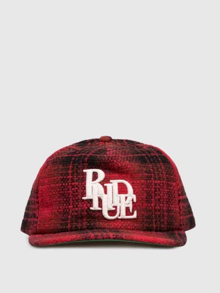Клетчатая кепка Rhude красная