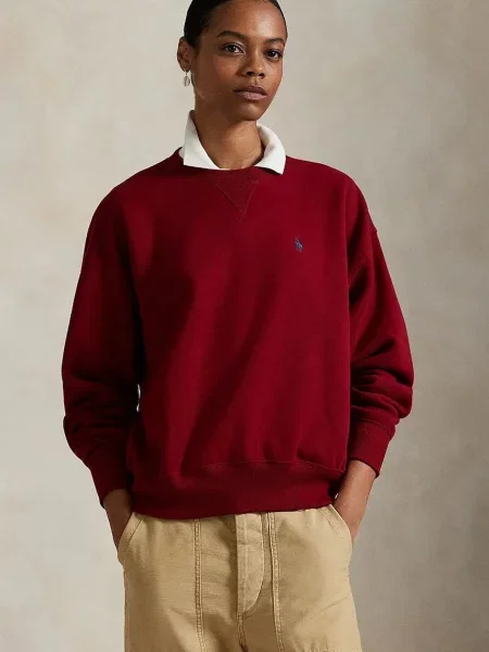 Polo Ralph Lauren bluza gładka bordowy