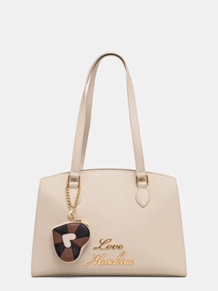 Geantă shopper Love Moschino bej