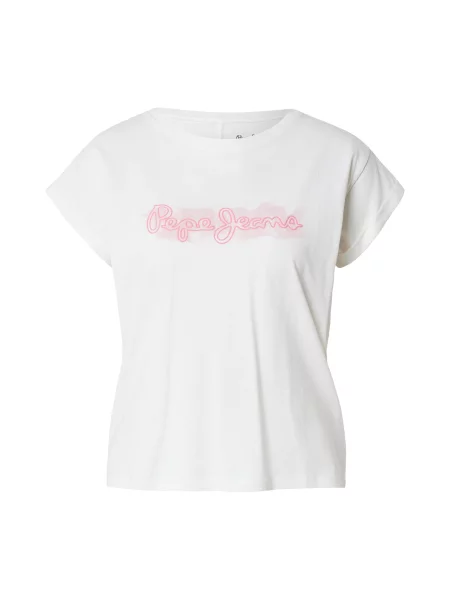 Pepe Jeans Tricou roz / roz pastel alb