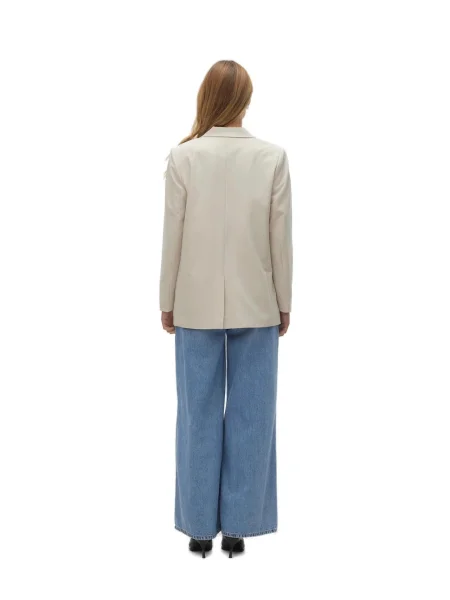 Kurtka Vero Moda ze spandexu beżowa