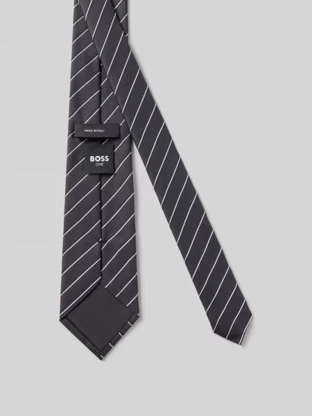 Krawat z czystego jedwabiu model H-Tie 8 CM-ONE' Boss granatowy