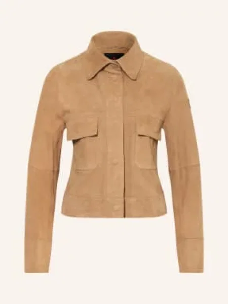 Peuterey Kurtka Skórzana Era beige beżowa