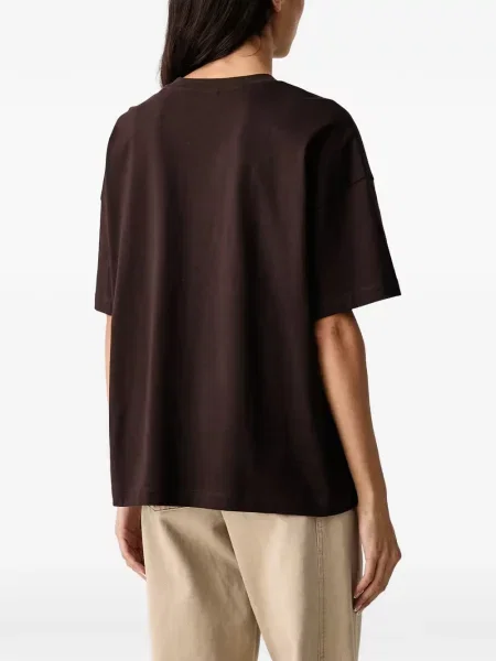 Tricou Armani Exchange cu broderie maro