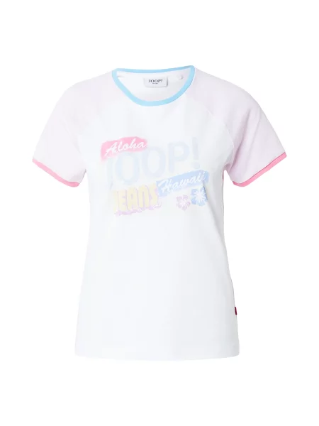 JOOP! Jeans Tricou Torbina albastru aqua / galben lămâie / roz alb