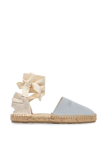 Espadrilles Love Moschino nyakkendővel autogrammal kék