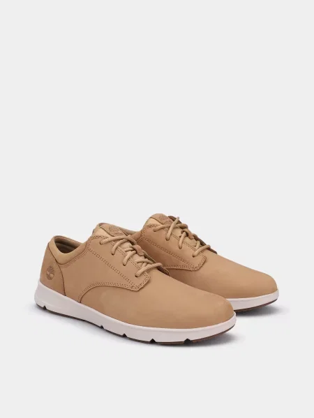 Кожаные повседневные кроссовки Timberland бежевые