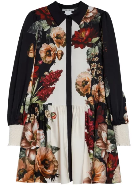 Rochie mini Alice + Olivia cu model floral cu imagine alb