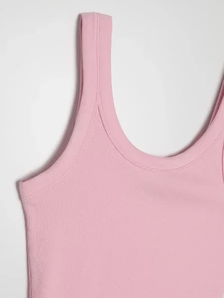 Боді на бретелях рожевий