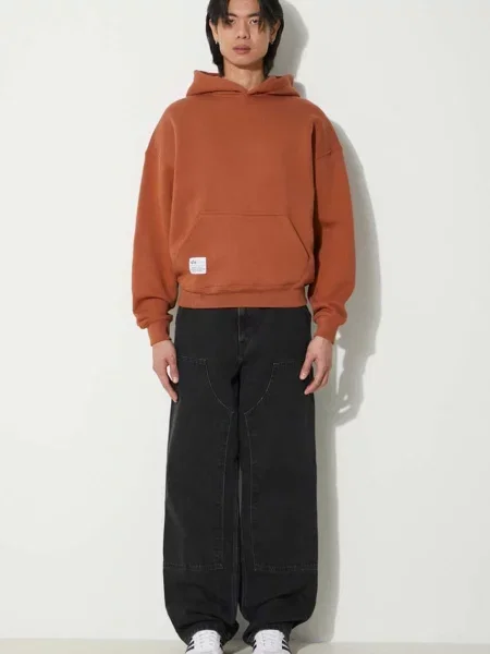 Alpha Industries Μπλούζα Logo BP Hoody καφέ