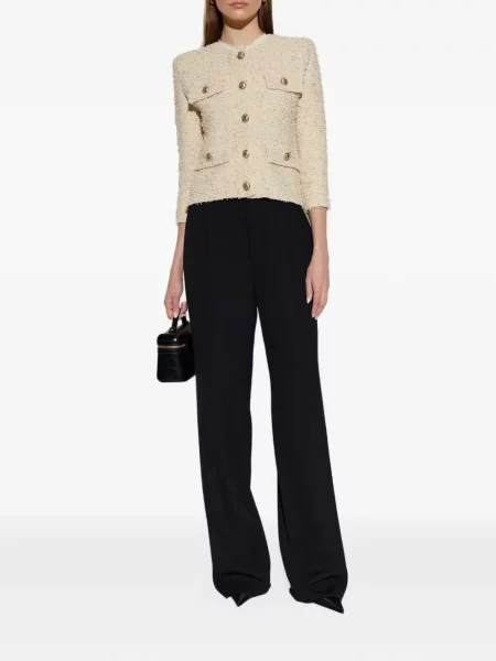 Подрязан яке Balmain бежово