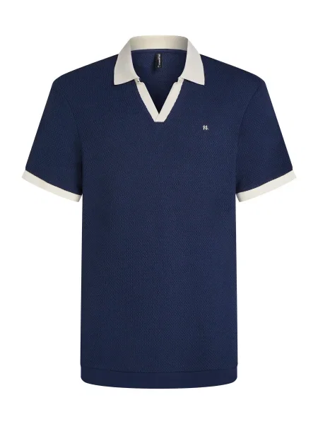 Karl Lagerfeld Tricou bleumarin / lână alb