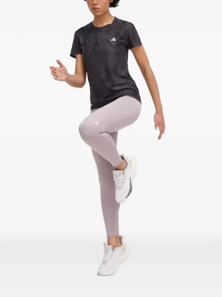 Pantaloni Adidas cu dungi cu autograf alergare albastru