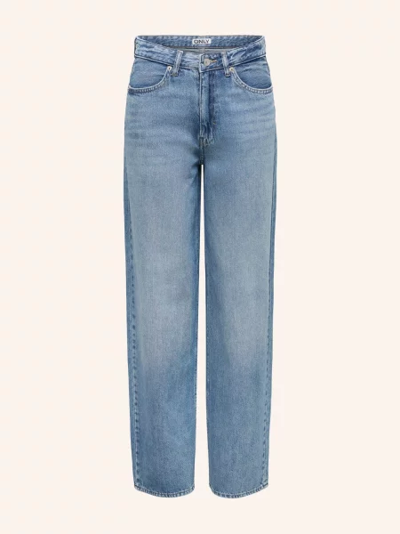 Only Rovné Džíny medium blue denim modré