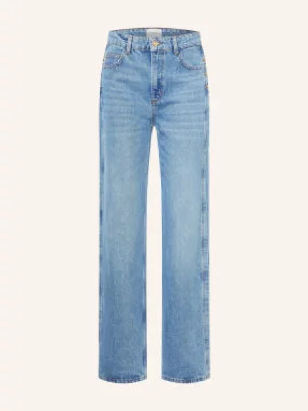 Claudie Pierlot Jeansy Wide Leg blau niebieskie