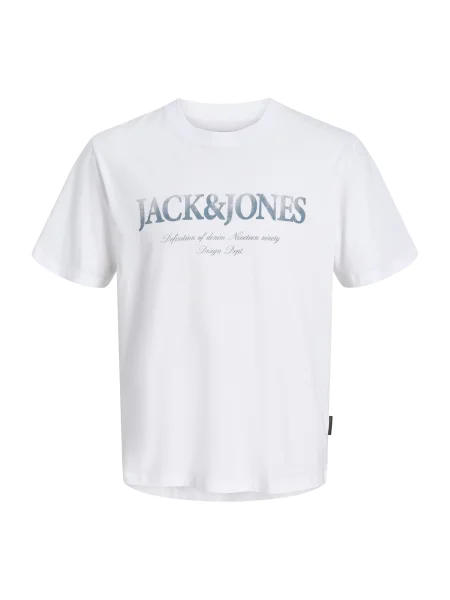 JACK & JONES Tričko JJDEVIN DAYTONA zafírová biela