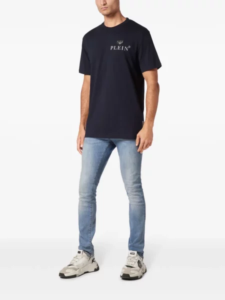 Raštuotas marškinėliai Philipp Plein mėlyna