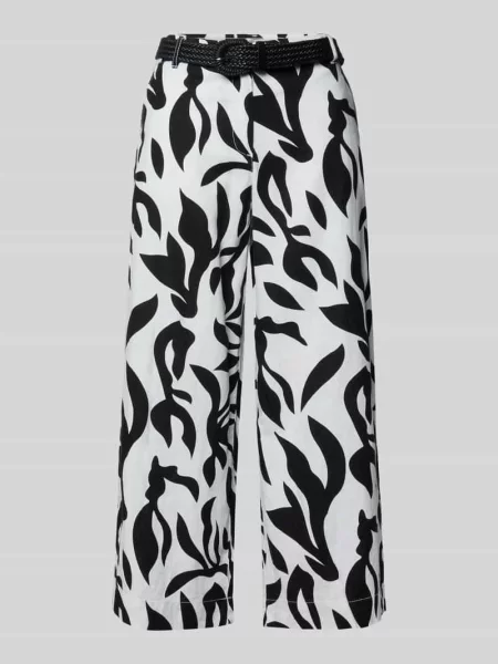 Kuloty z mieszanki lnu i bawełny z Christian Berg Woman czarne