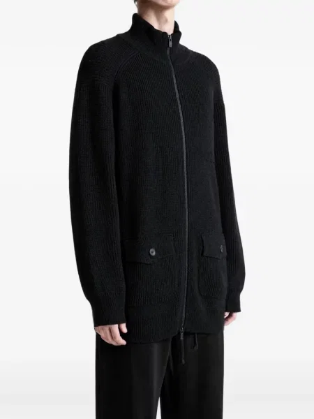 Πλεκτή ζακέτα Yohji Yamamoto μαύρο