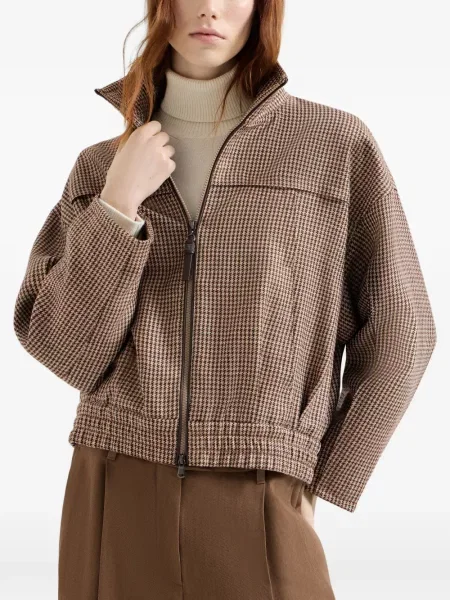 Geanta de piele Brunello Cucinelli cu model pepito maro