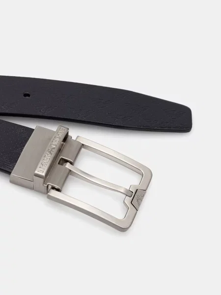 Kožni remen Emporio Armani plava