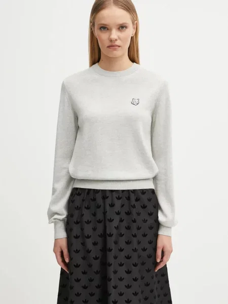 Maison Kitsuné pulover de lână Bold Fox Head Patch