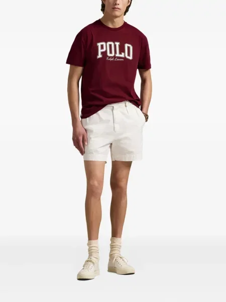 Ριγέ polo Polo Ralph Lauren με κουκούλα με αυτόγραφο λευκό