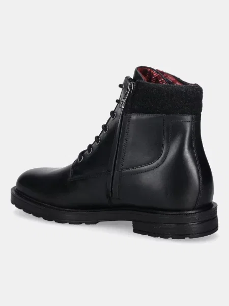 Kožené kotníkové boty Tommy Hilfiger černé