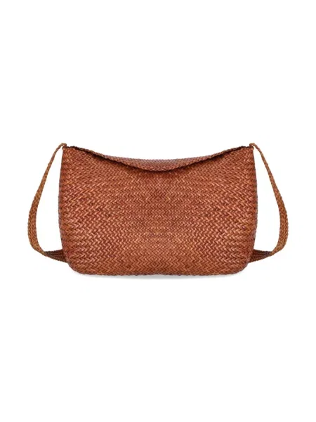 Torebka crossbody Dragon Diffusion skórzana brązowa