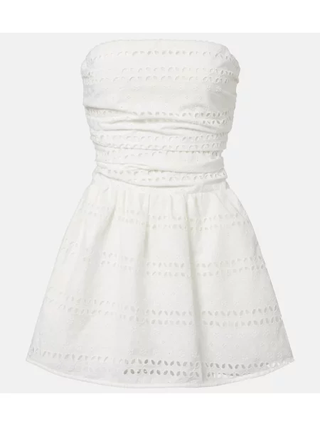 Rochie Faithfull cu broderie alb