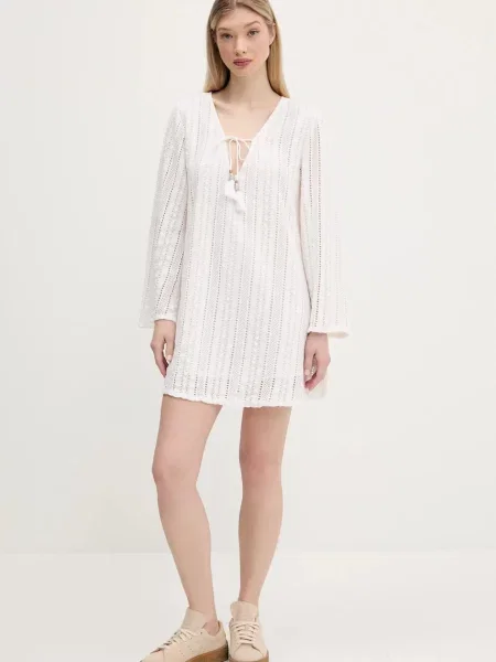 Сукня Superdry mini розкльошена бежевий