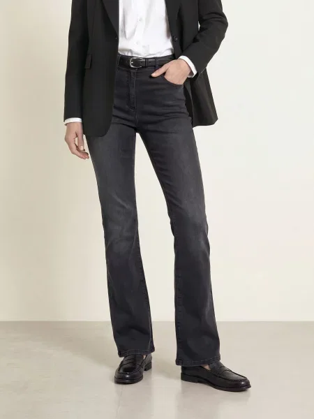 Patrizia Pepe Flared Džíny deep black wash černé