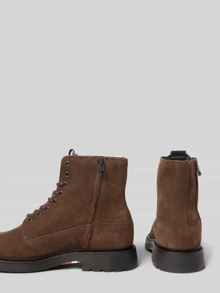 Tommy Hilfiger trapery zamszowe COMFORT LWT SDE BOOT brązowy