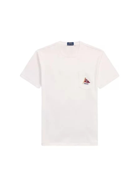 Koszulka polo Polo Ralph Lauren koronkowa biała