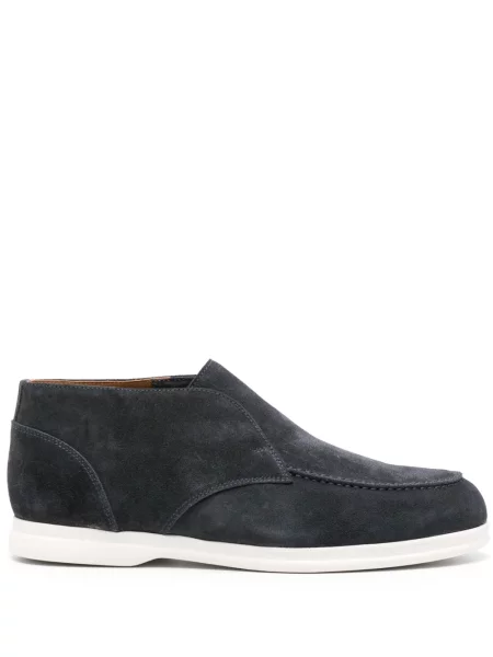 Pantofi loafer Doucal's din piele de căprioară albastru