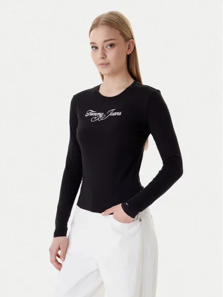 Koszulka Tommy Hilfiger Jeans czarna