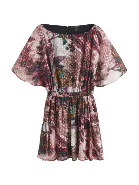 Next Rochie verde închis / roz pal / negru / murdar alb