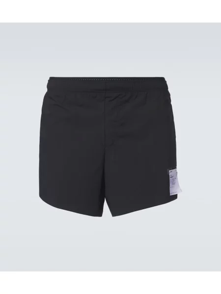 Pantaloni scurți Satisfy alergare negru