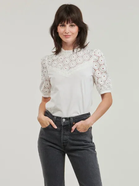 Bluză Morgan din dantelă alb