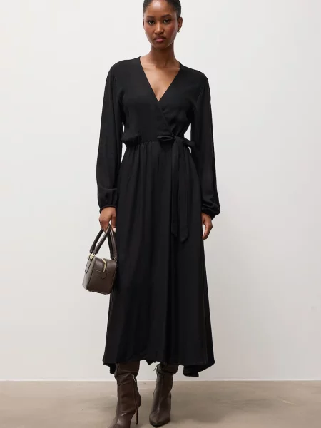 Answear.LAB rochie din vâscoză negru