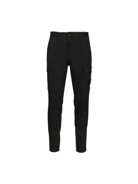 Spodnie Stone Island z kamieniami czarne