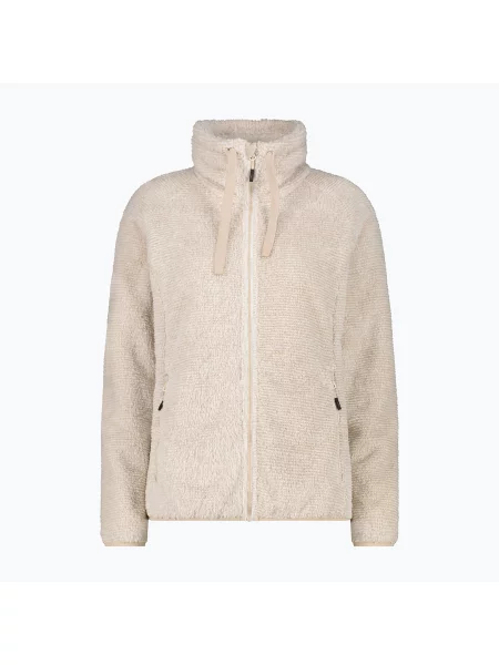 Bluză fleece pentru femei CMP bianco gesso/kaky