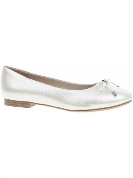 Baleríny Tamaris s perlami béžové