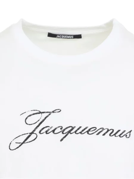 Lung tricou Jacquemus cu imagine alb