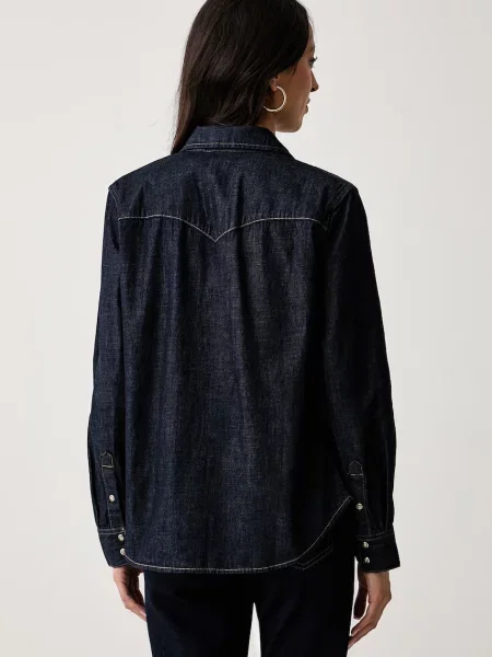 Levi's koszula jeansowa HERITAGE WESTERN DENIM granatowa