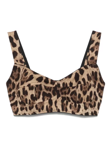 Krótki top Dolce And Gabbana brązowy