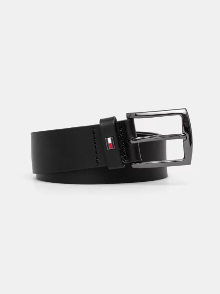 Tommy Hilfiger pasek skórzany czarny