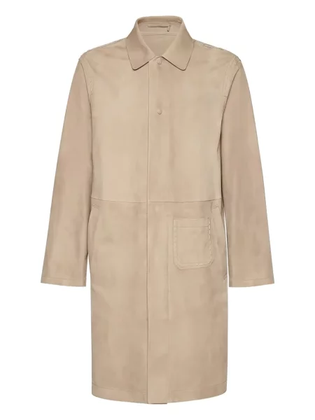 Palton Ferragamo din piele de căprioară