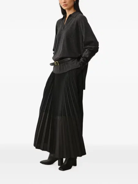 Fusta maxi Less cu talie înaltă negru
