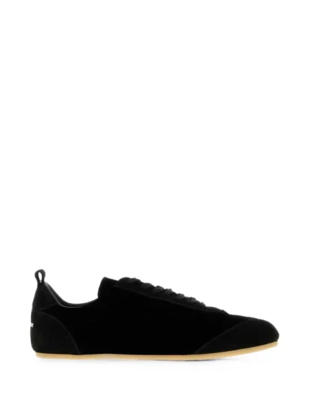Sneakerși Jil Sander din piele de căprioară negru
